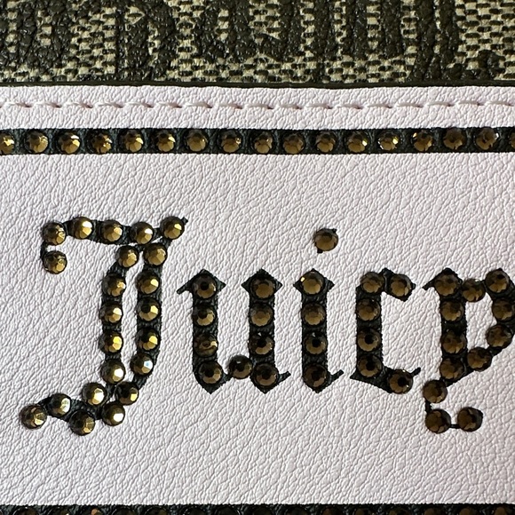Juicy Couture Pink and Black Chain Wristlet Wallet